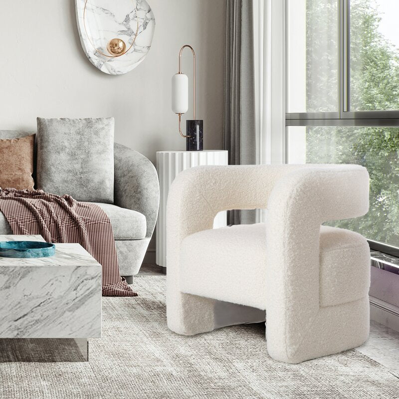 Noa Armchair / Boucle Upholstery - Walls Nation