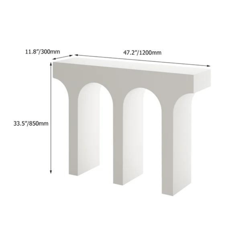 Perry Console Table / Microplaster Concrete - Walls Nation