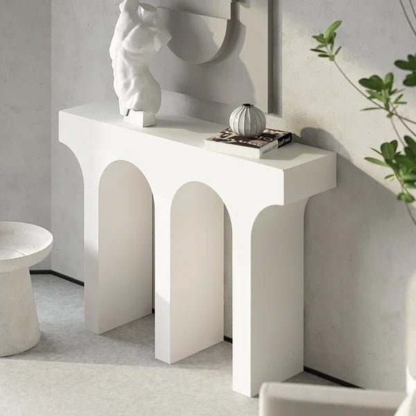 Perry Console Table / Microplaster Concrete - Walls Nation