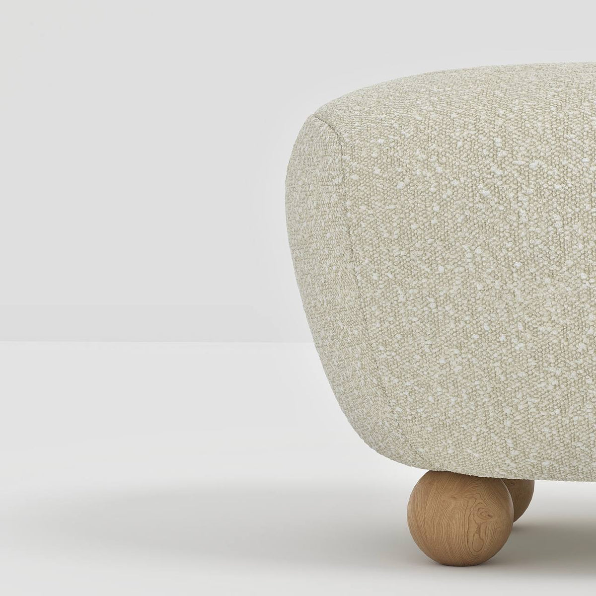 Plumby Stool / Beige Boucle - Walls Nation