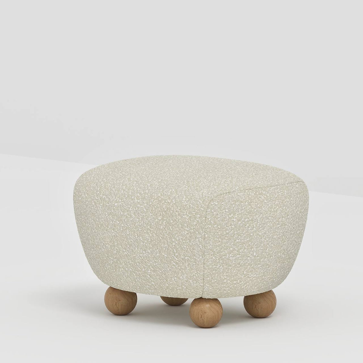 Plumby Stool / Beige Boucle - Walls Nation