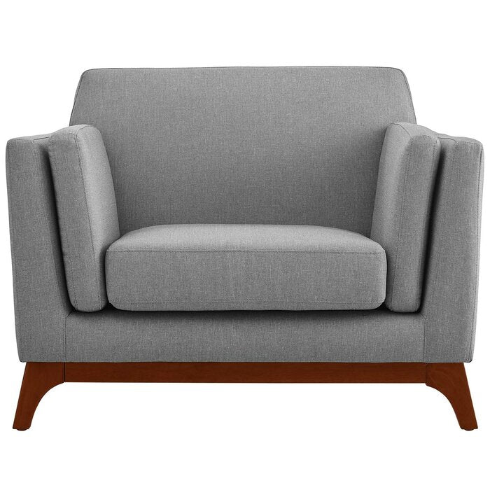 Raya Rustic Armchair / 76 CM x 89 CM Linen Upholstery - Walls Nation
