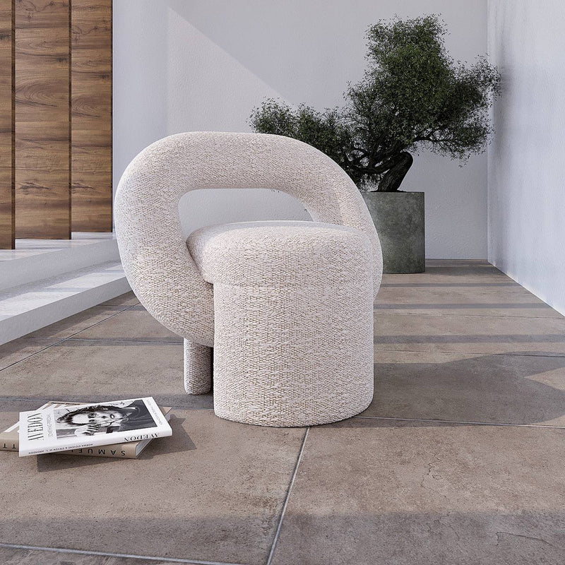 Ring Armchair / White Boucle - Walls Nation