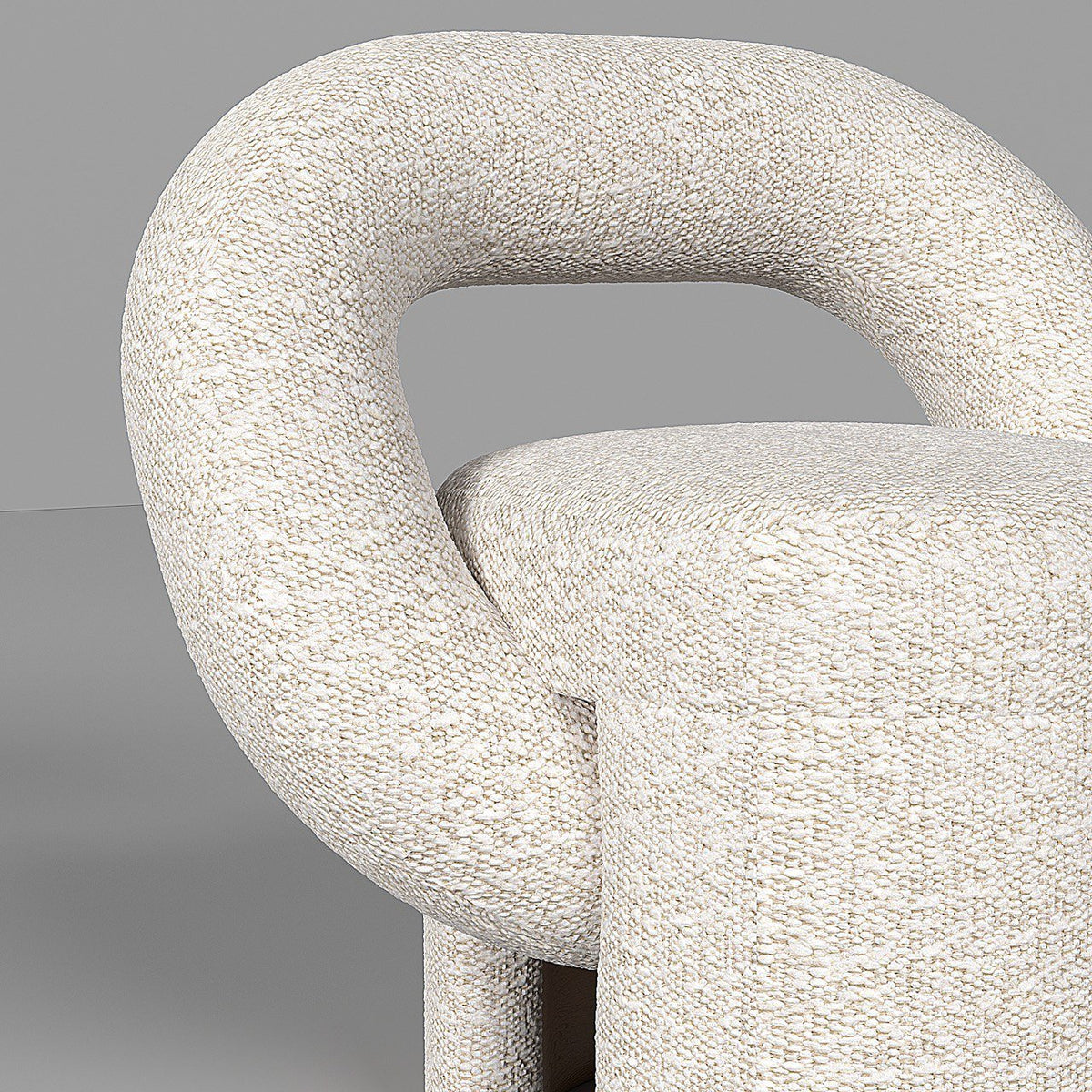 Ring Armchair / White Boucle - Walls Nation