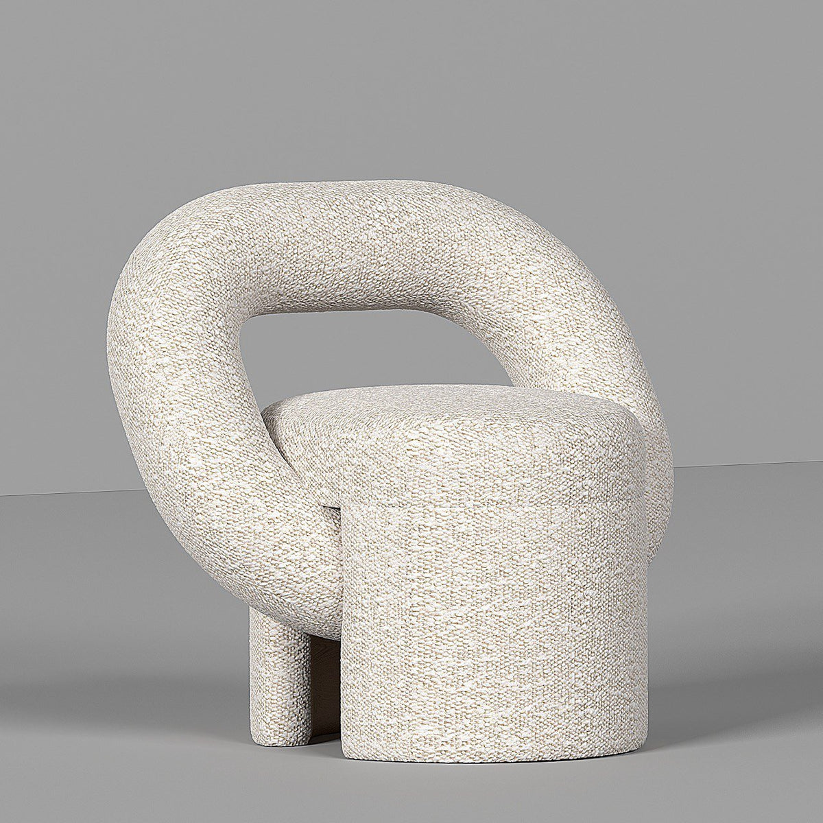 Ring Armchair / White Boucle - Walls Nation