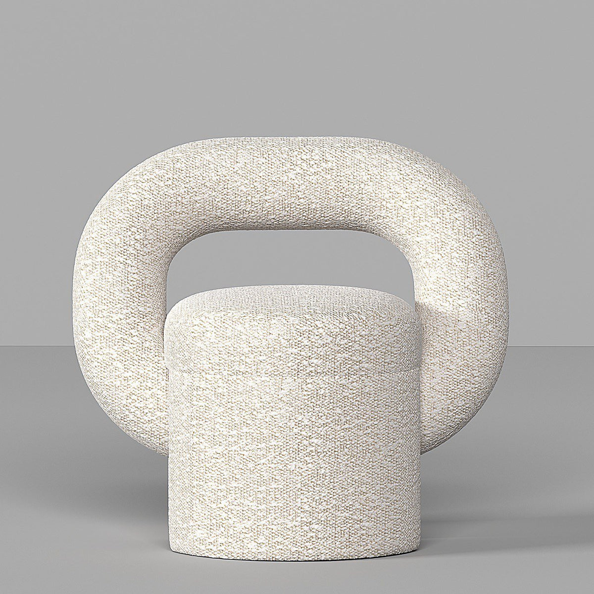 Ring Armchair / White Boucle - Walls Nation