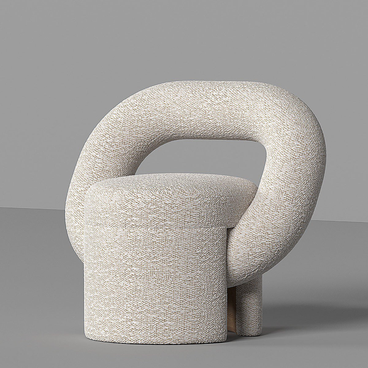 Ring Armchair / White Boucle - Walls Nation