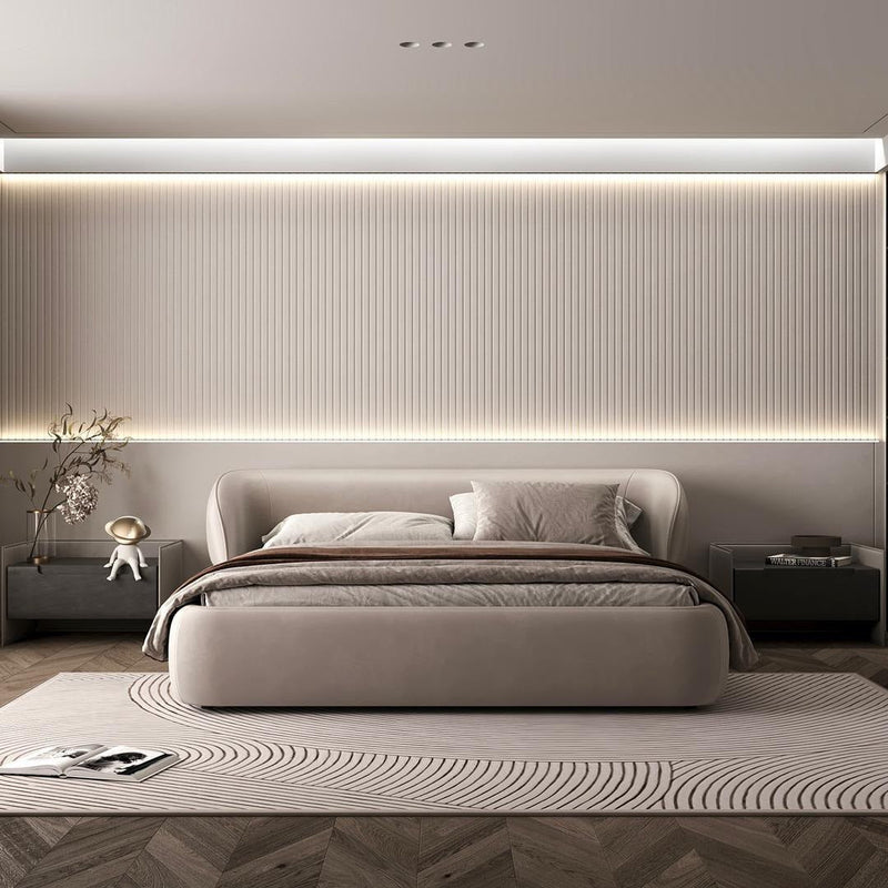 Riyu Super King Bed / Faux Premium Leather - Walls Nation
