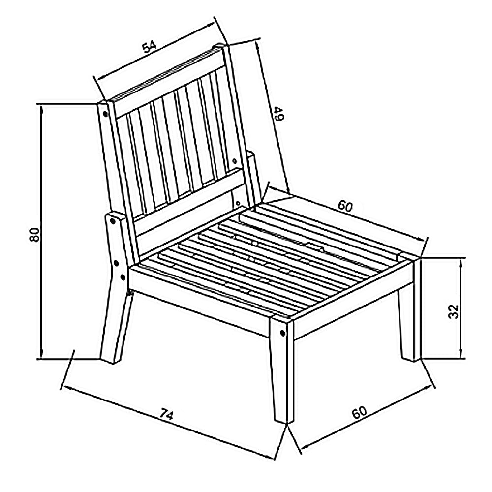 Rusto Outdoor Teak Wood Set / 4 People. - Walls Nation