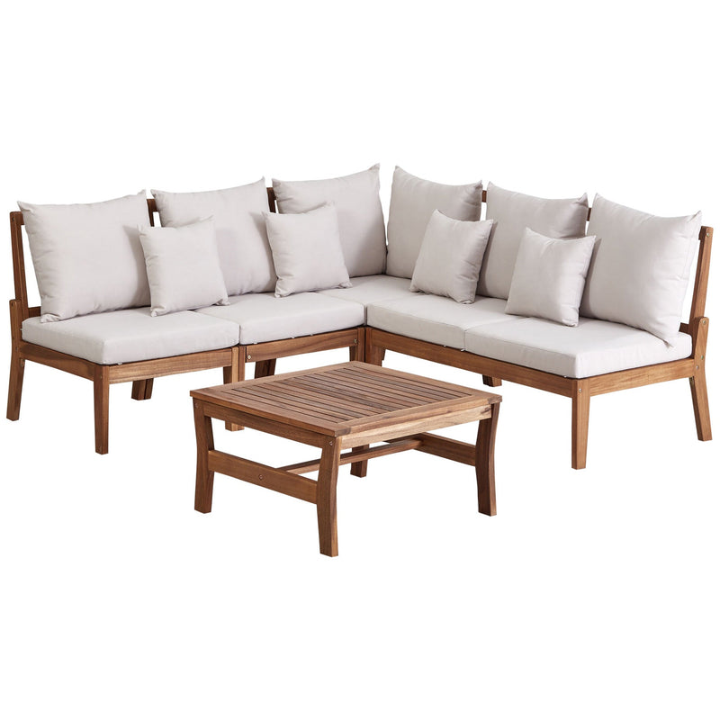 Rusto Outdoor Teak Wood Set / 4 People. - Walls Nation