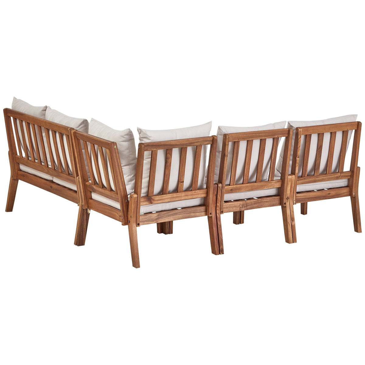 Rusto Outdoor Teak Wood Set / 4 People. - Walls Nation