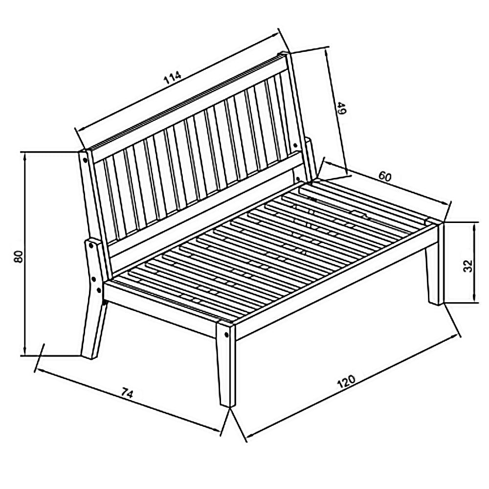 Rusto Outdoor Teak Wood Set / 4 People. - Walls Nation