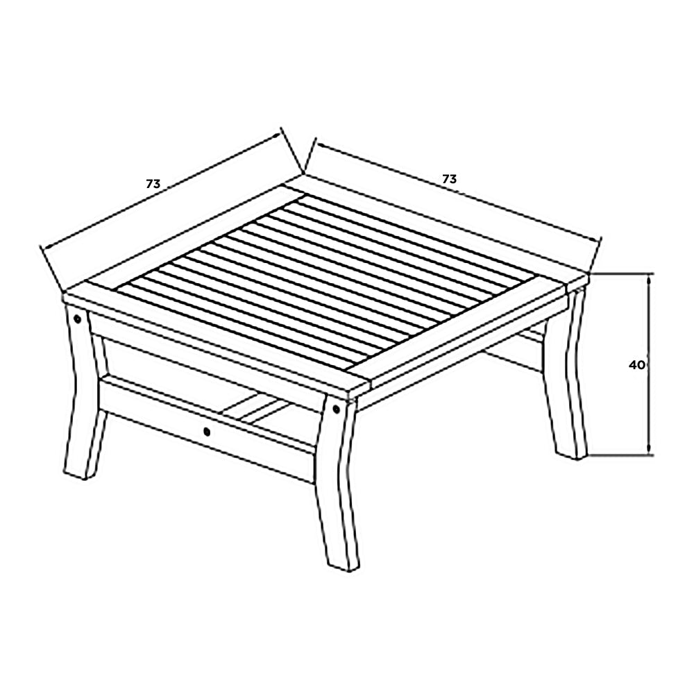 Rusto Outdoor Teak Wood Set / 4 People. - Walls Nation