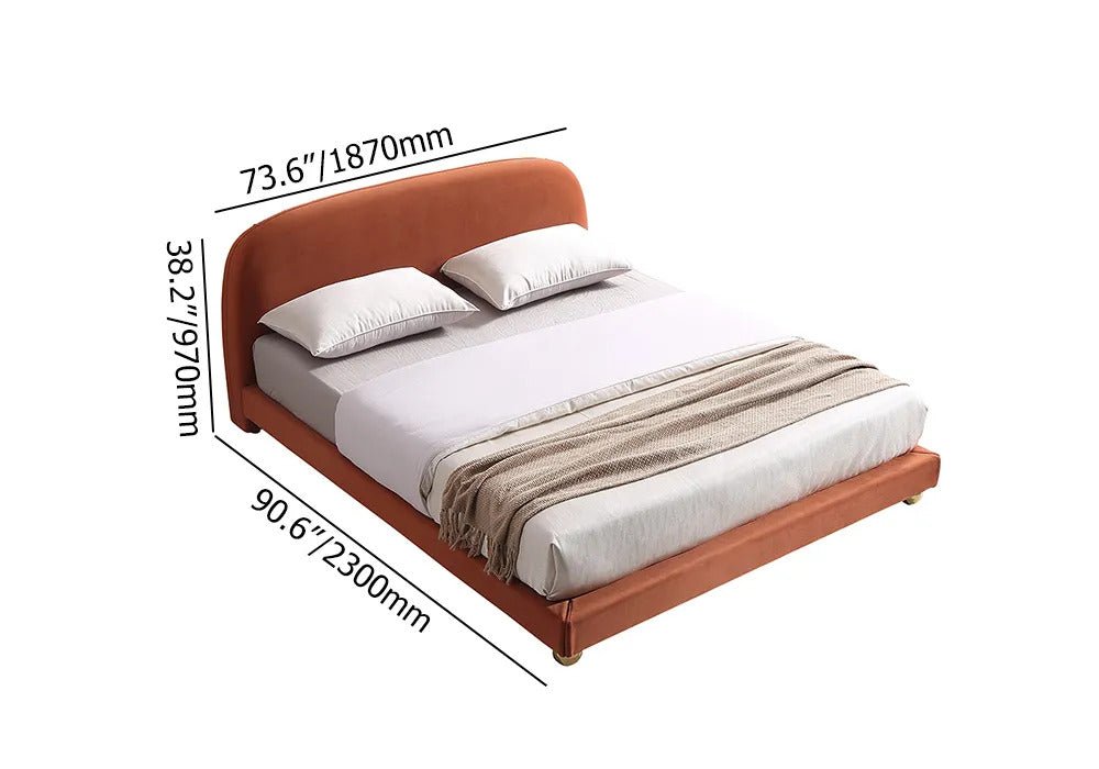 Savi Upholstered Bed / Velvet Upholstery - Walls Nation