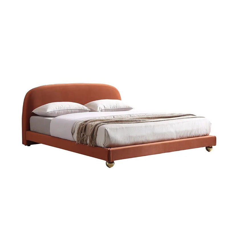 Savi Upholstered Bed / Velvet Upholstery - Walls Nation