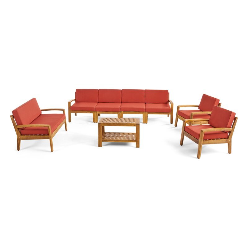 Natural Teak / Red Seating