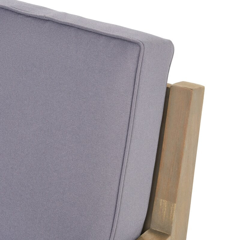 Brown Teak / Dark Blue Seating