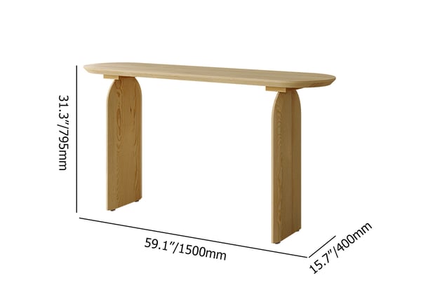 Siena Console Table / Solid Beech - Walls Nation