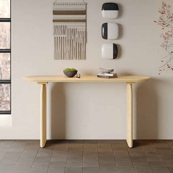 Siena Console Table / Solid Beech - Walls Nation