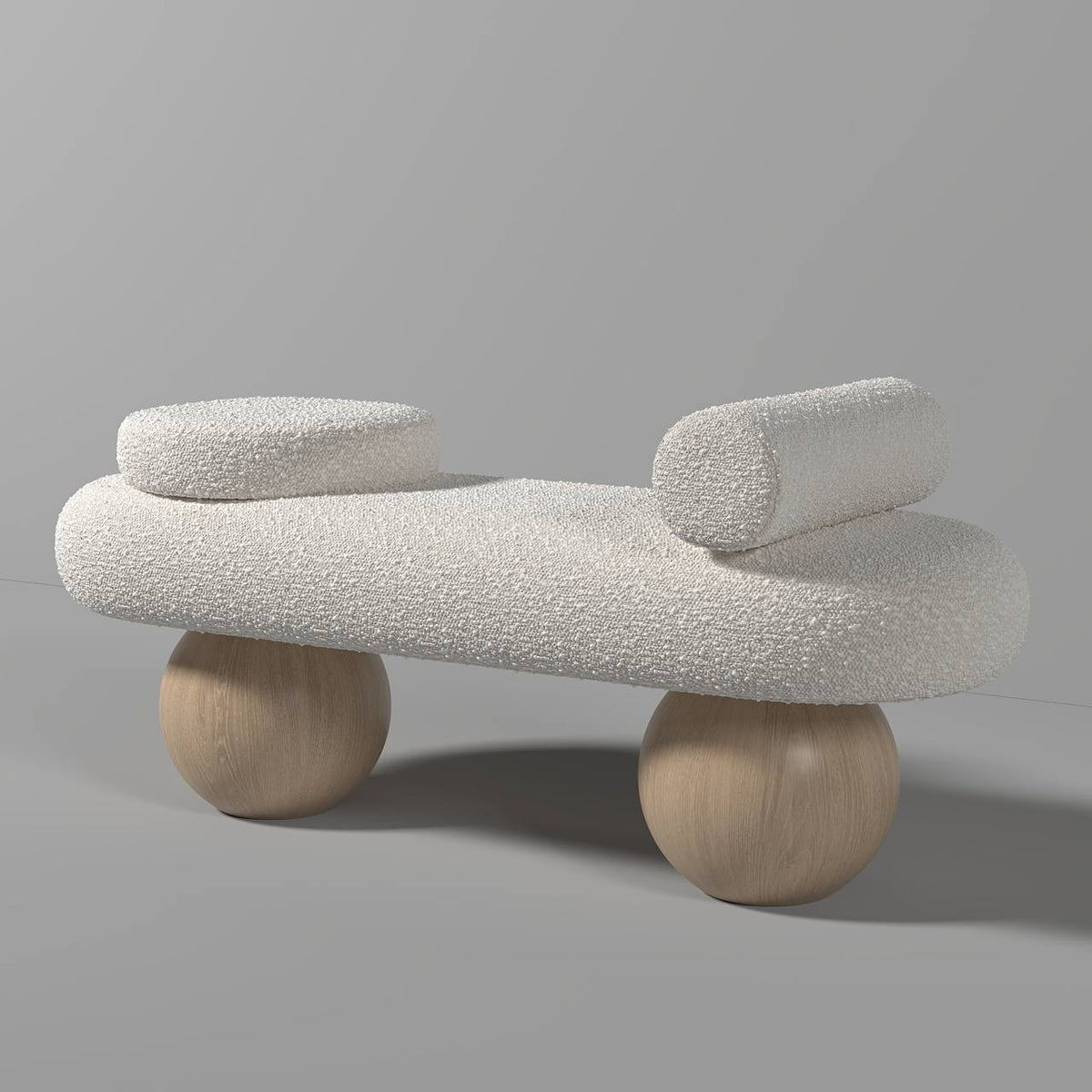 Spherea Bench / White Boucle - Walls Nation