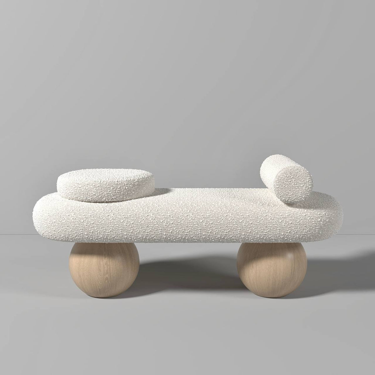 Spherea Bench / White Boucle - Walls Nation