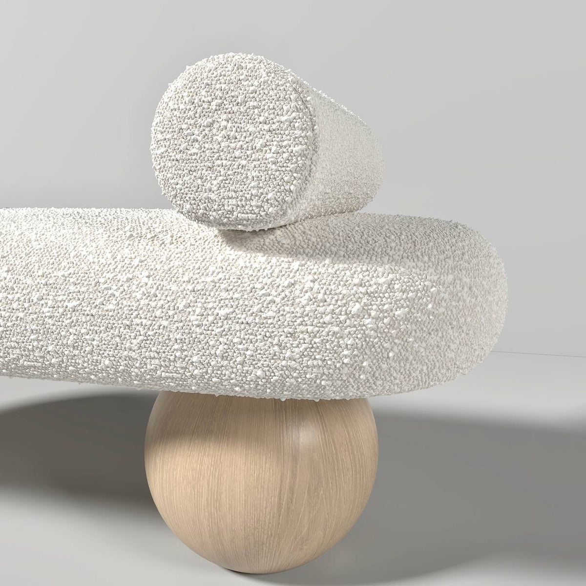 Spherea Bench / White Boucle - Walls Nation