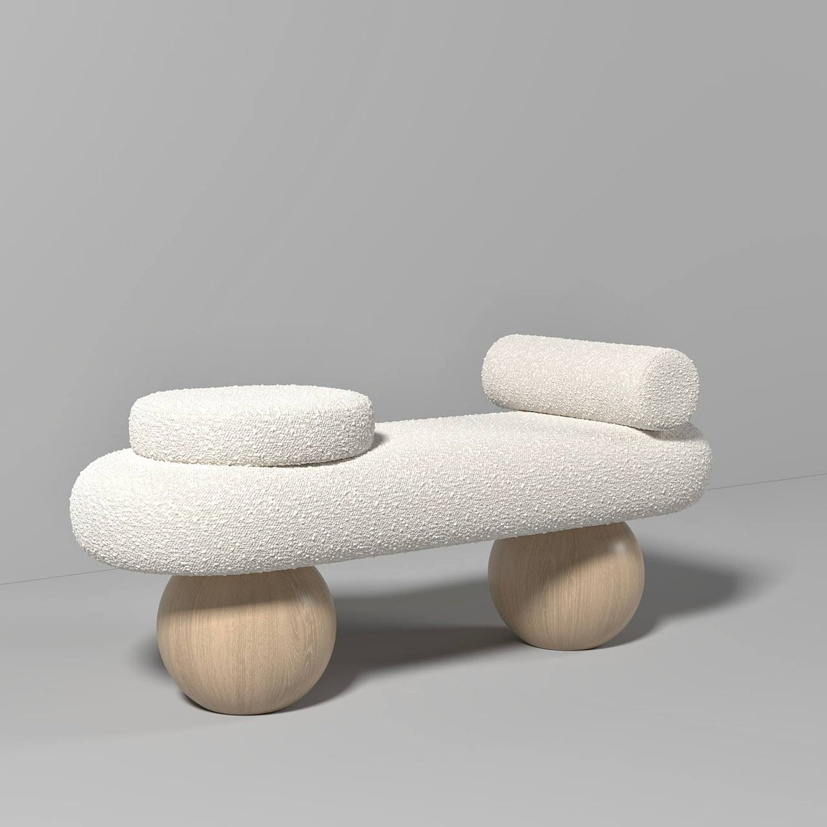 Spherea Bench / White Boucle - Walls Nation