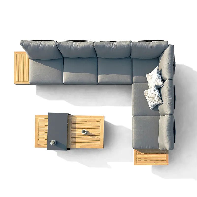 Talin L-Shape Outdoor Sectional Sofa Set - Walls Nation