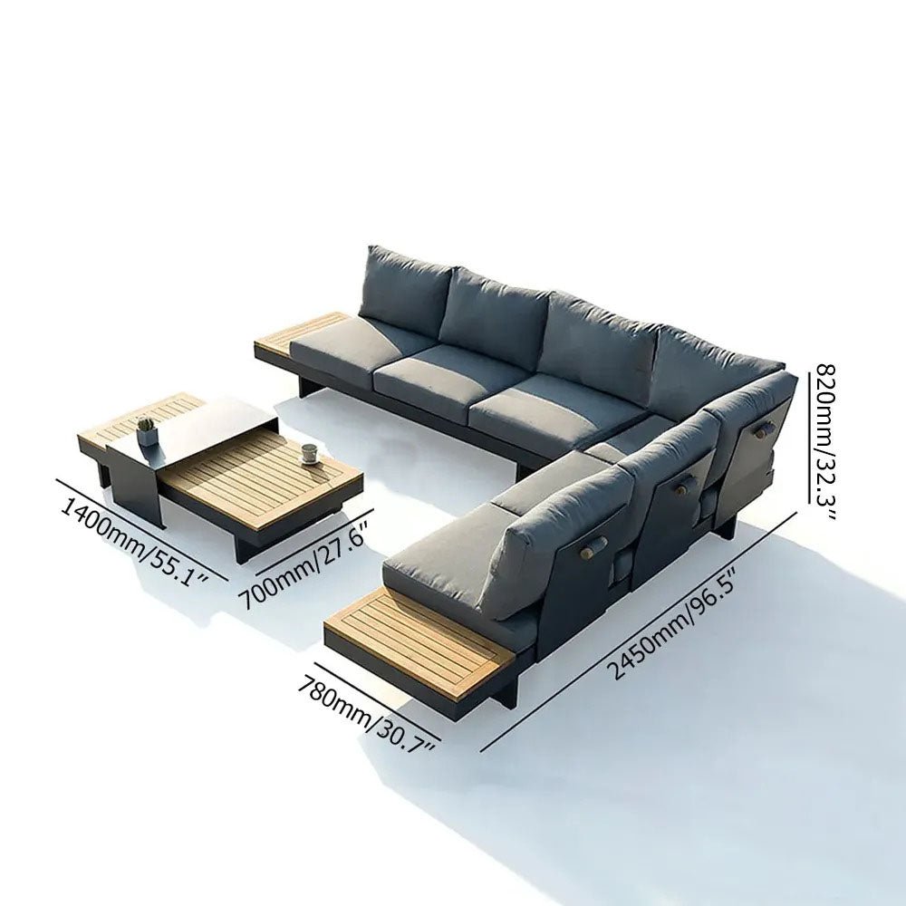 Talin L-Shape Outdoor Sectional Sofa Set - Walls Nation