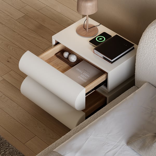 Small 2 drawer nightstand discount