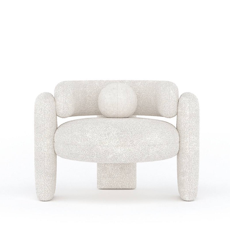 Vector Armchair / White Boucle - Walls Nation