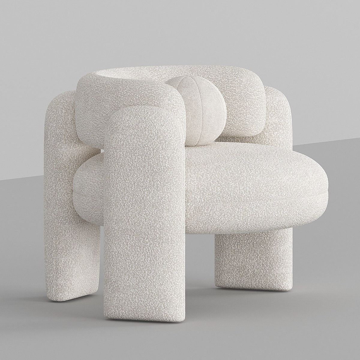 Vector Armchair / White Boucle - Walls Nation