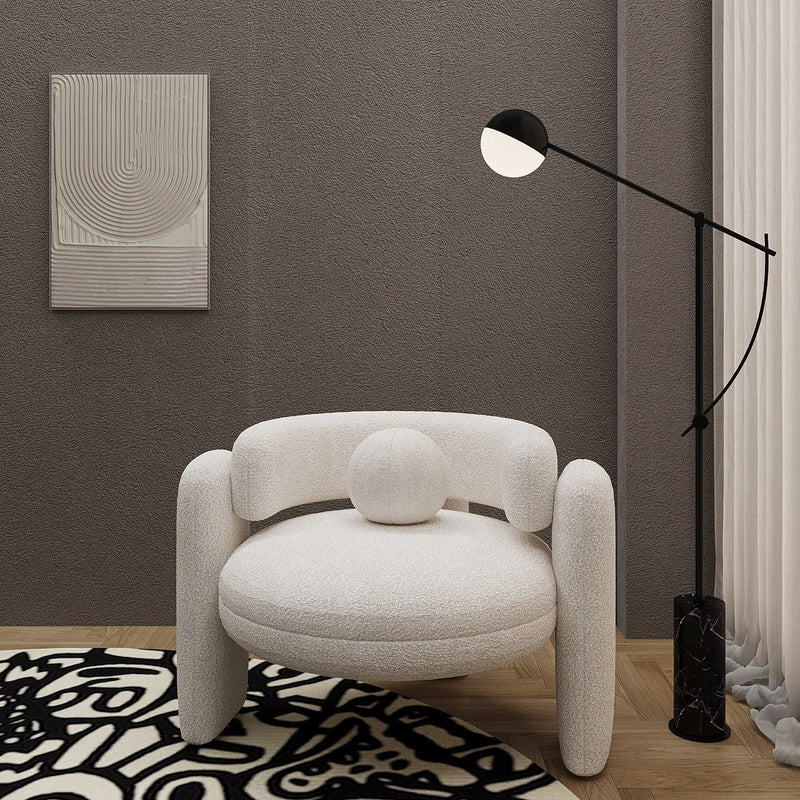 Vector Armchair / White Boucle - Walls Nation