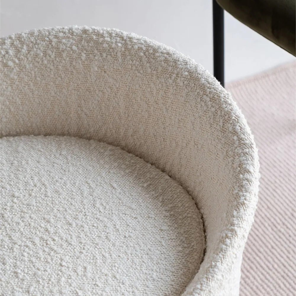 Wool Stool / Boucle Upholstery - Walls Nation